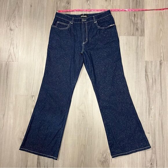Girlfriends LA vintage y2k deadstock bootcut sparkly jeans NWOT Sz 15 stretchy - Picture 12 of 14
